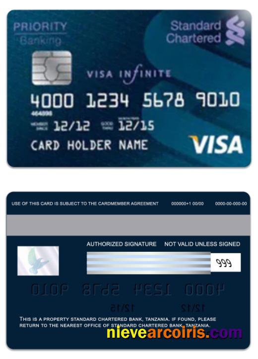 Tanzania Standard Chartered Bank visa debit card
